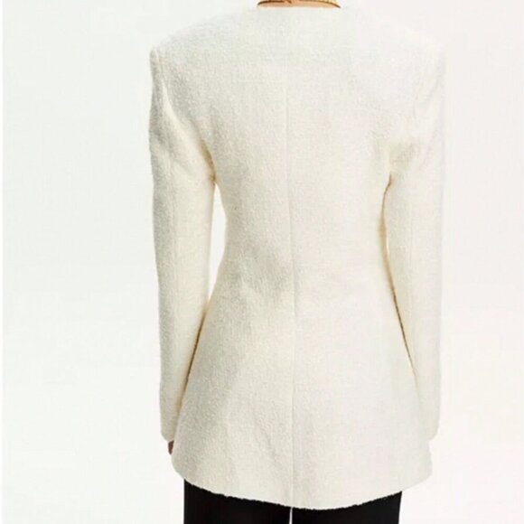 Elegant Women's Long Sleeve Metal Button Decor Jacket - Picture 4 of 4